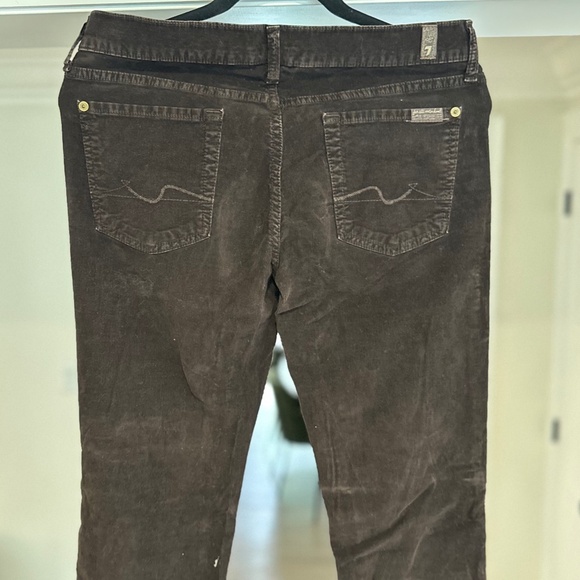 7 for All Mankind Chocolate Brown Bootcut Cords - Size 29 - Picture 3 of 14